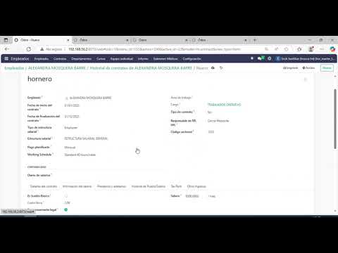 Creación de contrato de empleados